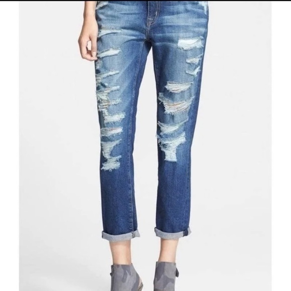 Current/Elliott Fling distressed boyfriend jeans SIZE 25